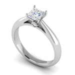 Load image into Gallery viewer, 0.70 cts Princess Cut Solitaire Platinum Diamonds Ring JL PT RS PR 156   Jewelove.US
