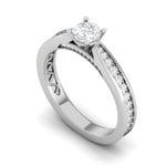 Load image into Gallery viewer, 0.30 cts Solitaire Diamond Shank Platinum Ring JL PT RP RD 143   Jewelove.US
