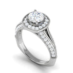 Load image into Gallery viewer, 0.30 cts. Solitaire Halo Platinum Split Shank Engagement Ring JL PT WB5982E   Jewelove
