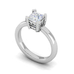 Load image into Gallery viewer, 1.00 cts Princess Cut Solitaire Platinum Diamonds Ring JL PT RS PR 131   Jewelove.US
