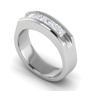 Platinum Unisex Ring with Diamonds JL PT MB PR 139  Men-s-Ring-only Jewelove.US