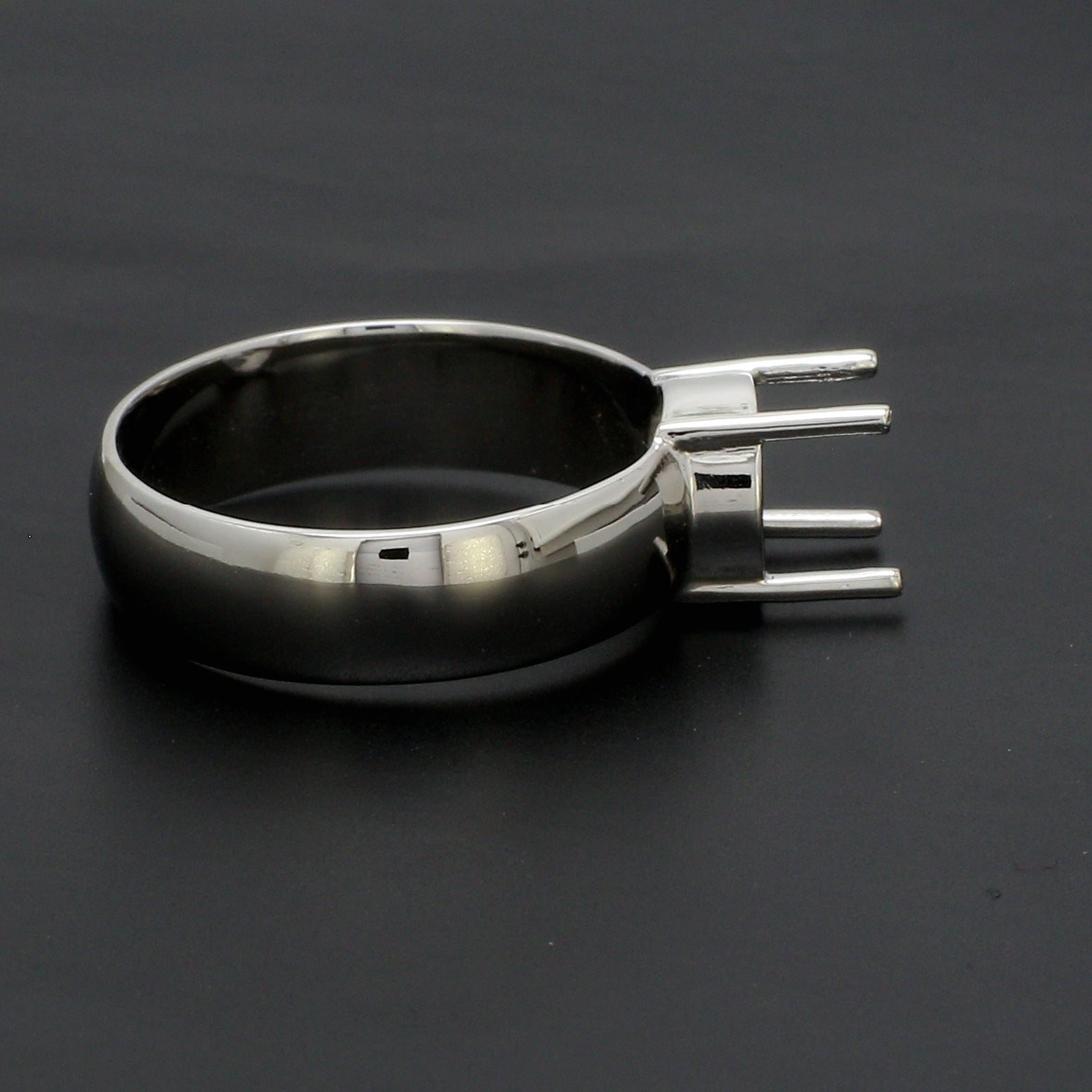 Platinum 4 Prong  Mounting Ring for Men JL PT 1220-M   Jewelove.US