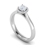 Load image into Gallery viewer, 0.50 cts Solitaire Halo Diamond Platinum Ring JL PT RH RD 239   Jewelove.US
