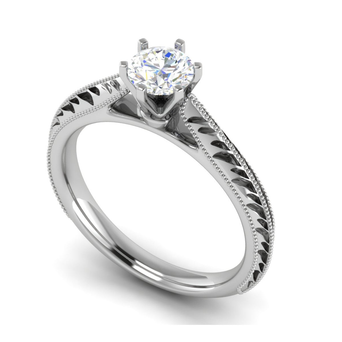 0.50 cts Solitaire Platinum Ring JL PT RS RD 150   Jewelove.US
