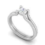 Load image into Gallery viewer, 0.30 cts Solitaire Diamond Split Shank Platinum Ring JL PT RP RD 181   Jewelove.US
