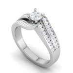 Load image into Gallery viewer, 0.30 cts Solitaire Diamond Split Shank Platinum Ring JL PT RP RD 120   Jewelove.US
