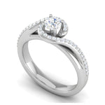 Load image into Gallery viewer, 0.50 cts Designer Solitaire Diamond Platinum Ring JL PT RP RD 200   Jewelove.US
