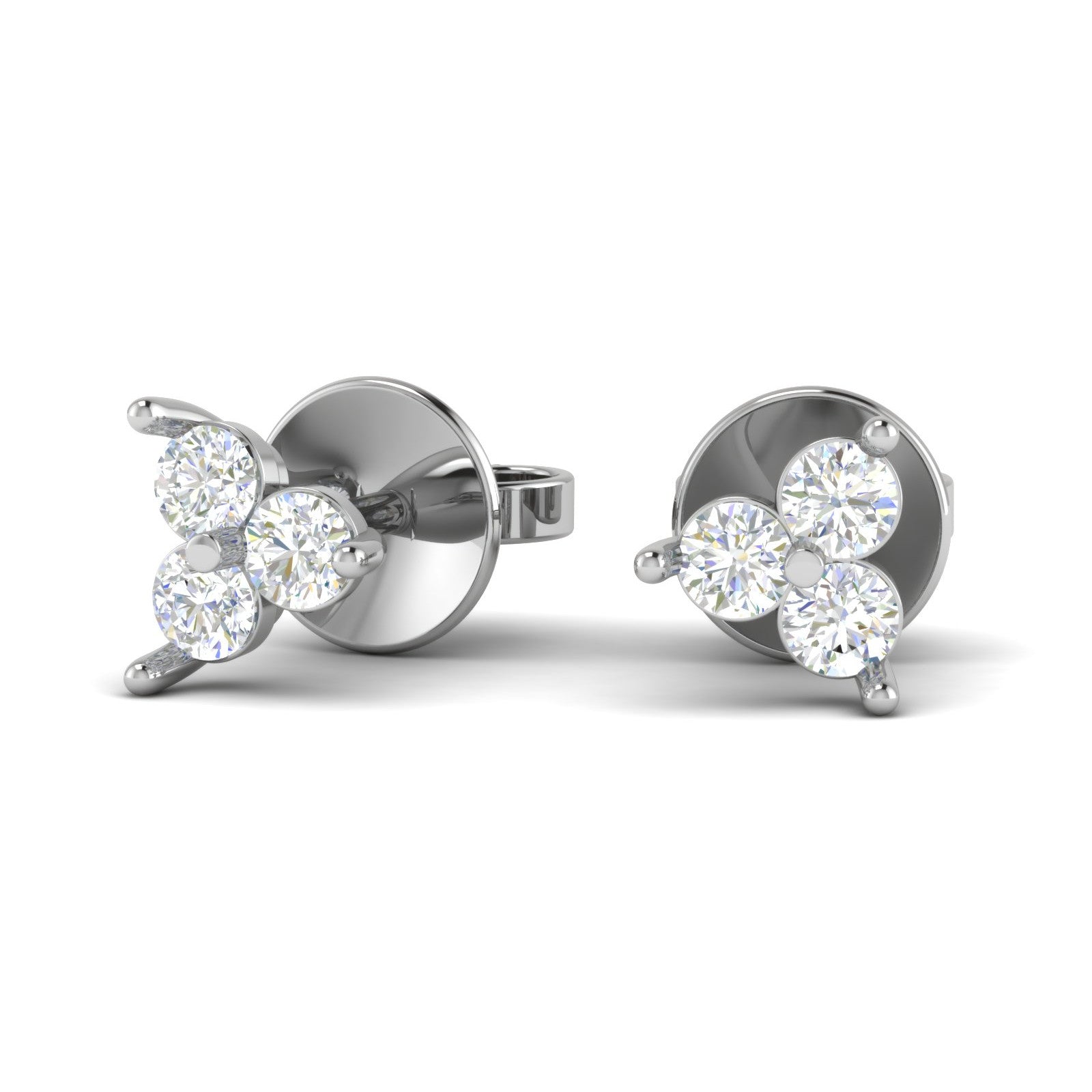 Platinum Diamonds Earrings JL PT E SE RD 101   Jewelove