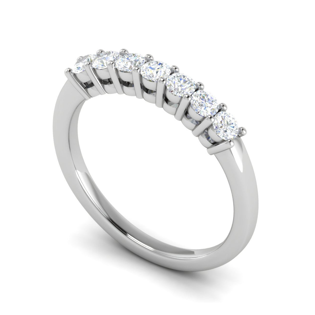 7 Pointer Diamond Platinum Ring for Women JL PT WB RD 137   Jewelove