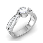 Load image into Gallery viewer, 0.30 cts. Solitaire Split Shank Diamond Platinum Engagement Ring for Women JL PT RP PR 131   Jewelove.US
