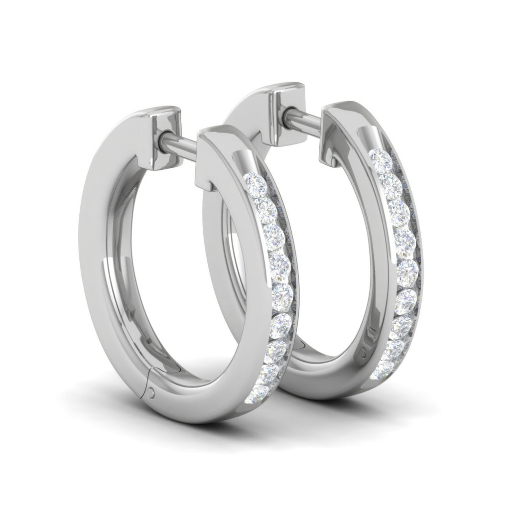 Platinum Diamond Earrings JL PT E DH RD 100  VVS-GH Jewelove.US