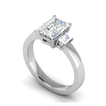 Load image into Gallery viewer, 0.70cts Emerald Cut Solitaire Diamond Platinum Ring JL PT RETSS1241   Jewelove.US
