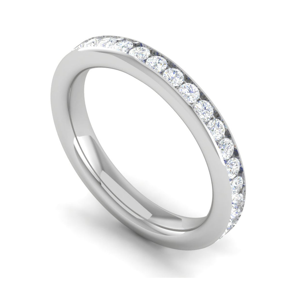 Platinum Ring With Diamonds for Women JL PT ET RD 111  VVS-GH Jewelove.US