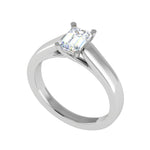 Load image into Gallery viewer, 0.70 cts Emerald Cut Solitaire Diamond Platinum Ring JL PT RS EM 127   Jewelove.US
