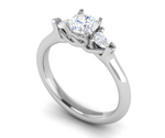 Load image into Gallery viewer, 30-Pointer Solitaire Diamonds Accents Platinum Ring JL PT R3 RD 156   Jewelove.US
