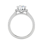 Load image into Gallery viewer, 0.30 cts Solitaire Halo Diamond Shank Platinum Ring JL PT REHS1480-B   Jewelove.US
