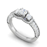 Load image into Gallery viewer, 0.25 cts Solitaire Split Shank Diamond Platinum Ring for Women JL PT RV RD 117   Jewelove
