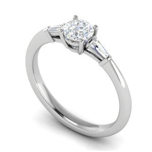 0.50 cts. Platinum Solitaire Diamond Ring JL PT R3 RD 116   Jewelove.US