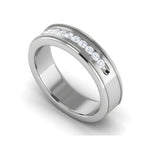 Load image into Gallery viewer, Platinum Unisex Ring with Diamonds JL PT MB RD 140  Men-s-Ring-only Jewelove.US
