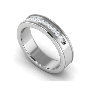 Platinum Unisex Ring with Diamonds JL PT MB RD 140  Men-s-Ring-only Jewelove.US