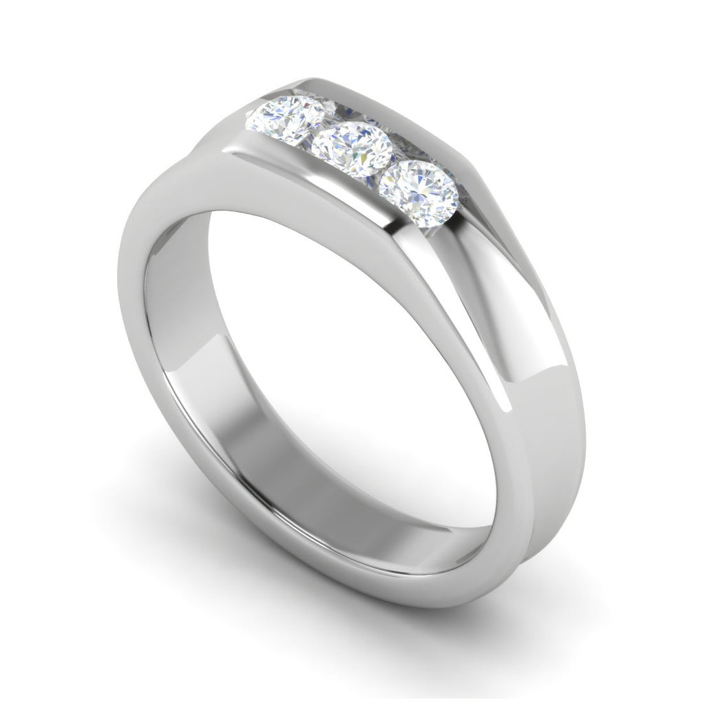 Platinum Ring with Diamonds for Women JL PT MB RD 106  VVS-GH Jewelove.US
