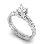 Load image into Gallery viewer, 0.30 cts Solitaire Diamond Split Shank Platinum Ring JL PT RP RD 182   Jewelove.US
