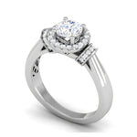 Load image into Gallery viewer, 0.30 cts Solitaire Halo Diamond Platinum Ring JL PT JRW2586MM-A   Jewelove.US
