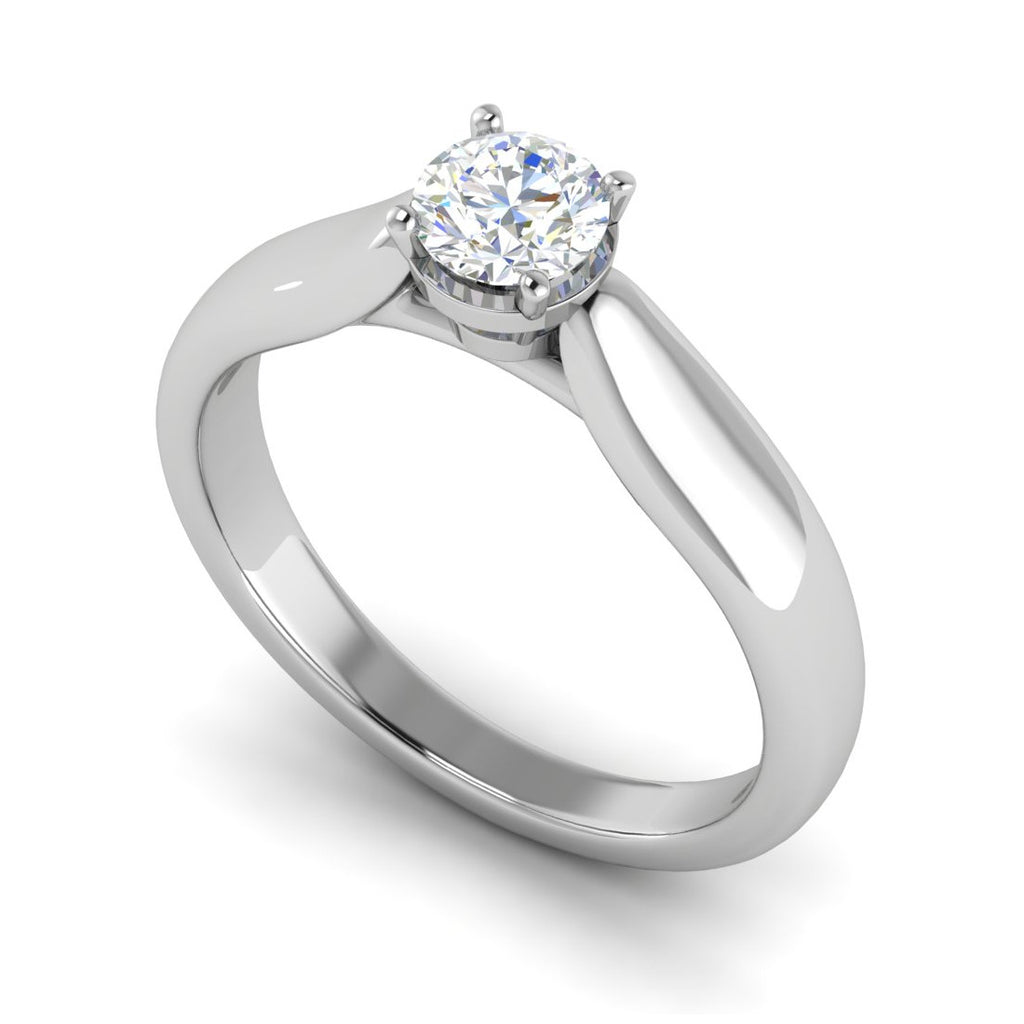 0.50 cts Solitaire Platinum Ring JL PT RS RD 148   Jewelove.US