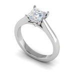 Load image into Gallery viewer, 1.00 cts Princess Cut Solitaire Platinum Diamonds Ring JL PT RS PR 122   Jewelove.US
