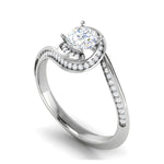 Load image into Gallery viewer, 0.30 cts Solitaire Diamond Twisted Shank Platinum Ring JL PT RP RD 113   Jewelove.US

