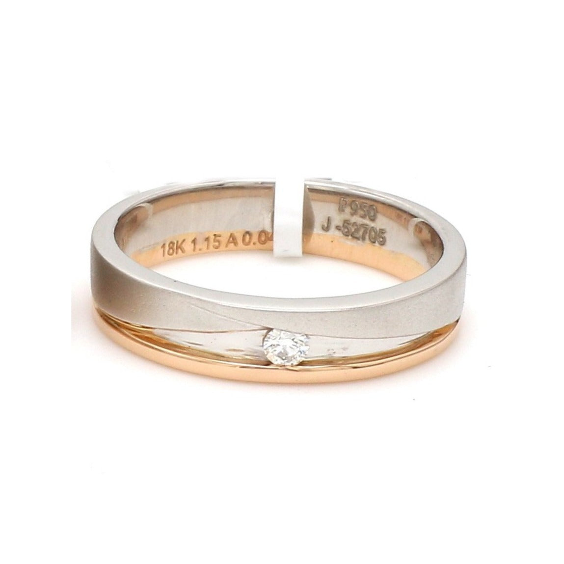 Designer Diamond Platinum Rose Gold Ring for Women JL PT 1131