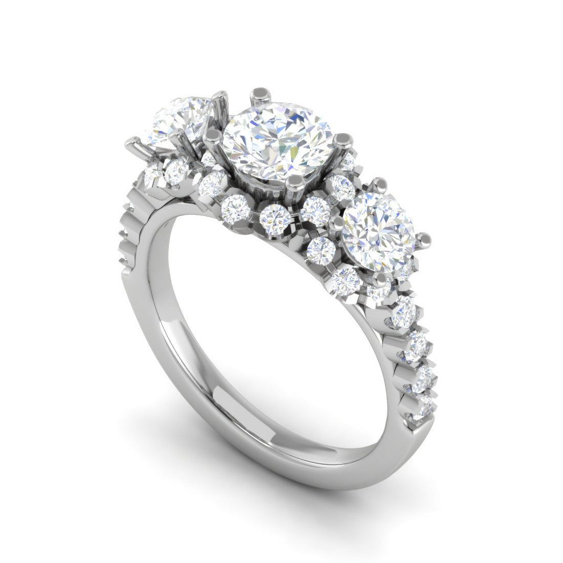 0.30cts Solitaire Diamond Shank Platinum Ring JL PT 51791   Jewelove.US