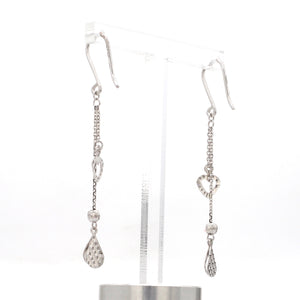 Japanese Platinum Earrings with Diamond Cutting for Women JL PT E 285   Jewelove.US