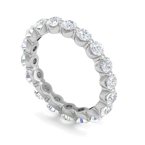 10-Pointer Full Eternity Platinum Ring With Diamonds for Women JL PT ET RD 115  VVS-GH Jewelove.US