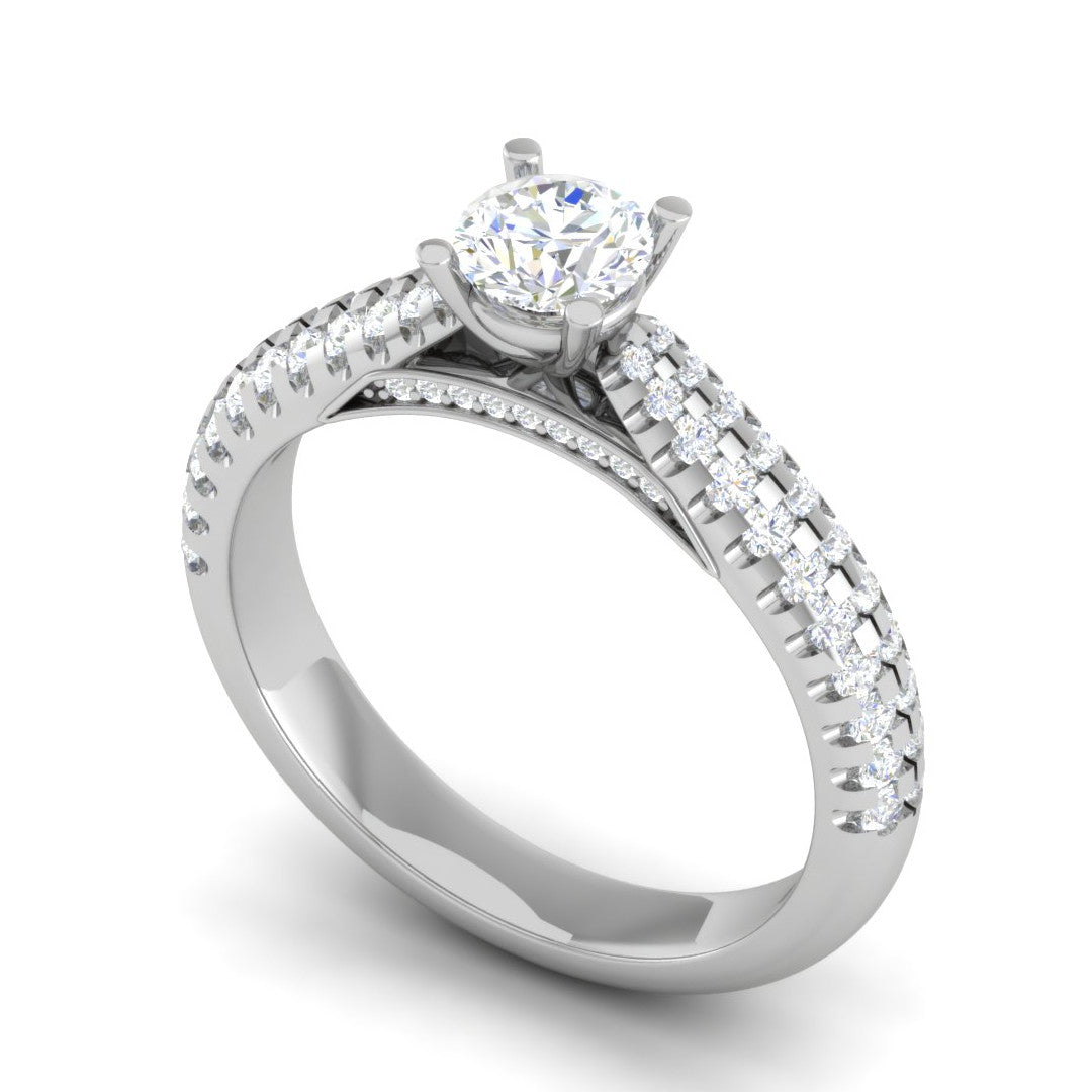 0.30 cts Solitaire Diamond Split Shank Platinum Ring JL PT RP RD 158   Jewelove.US