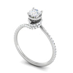 Load image into Gallery viewer, 0.30 cts Solitaire Designer Halo Diamond Shank Platinum Ring JL PT RP RD 179   Jewelove.US

