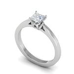 Load image into Gallery viewer, 0.30 cts Princess Cut Solitaire Platinum Ring JL PT RS PR 186   Jewelove
