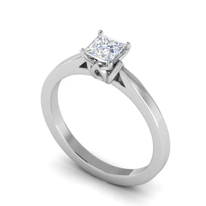 0.30 cts Princess Cut Solitaire Platinum Ring JL PT RS PR 186   Jewelove