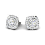 Load image into Gallery viewer, Platinum Solitaire Halo Earrings JL PT E SE RD 107   Jewelove
