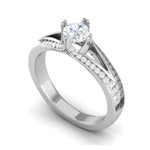 Load image into Gallery viewer, 0.30 cts Solitaire Diamond Split Shank Platinum Ring JL PT RP RD 137   Jewelove.US
