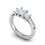 Load image into Gallery viewer, 0.50cts. Princess Cut Solitaire Diamond Platinum Ring JL PT R3 PR 111   Jewelove.US
