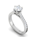 Load image into Gallery viewer, 0.30 cts. Solitaire Platinum Diamond Shank Engagement Ring JL PT RV RD 108   Jewelove
