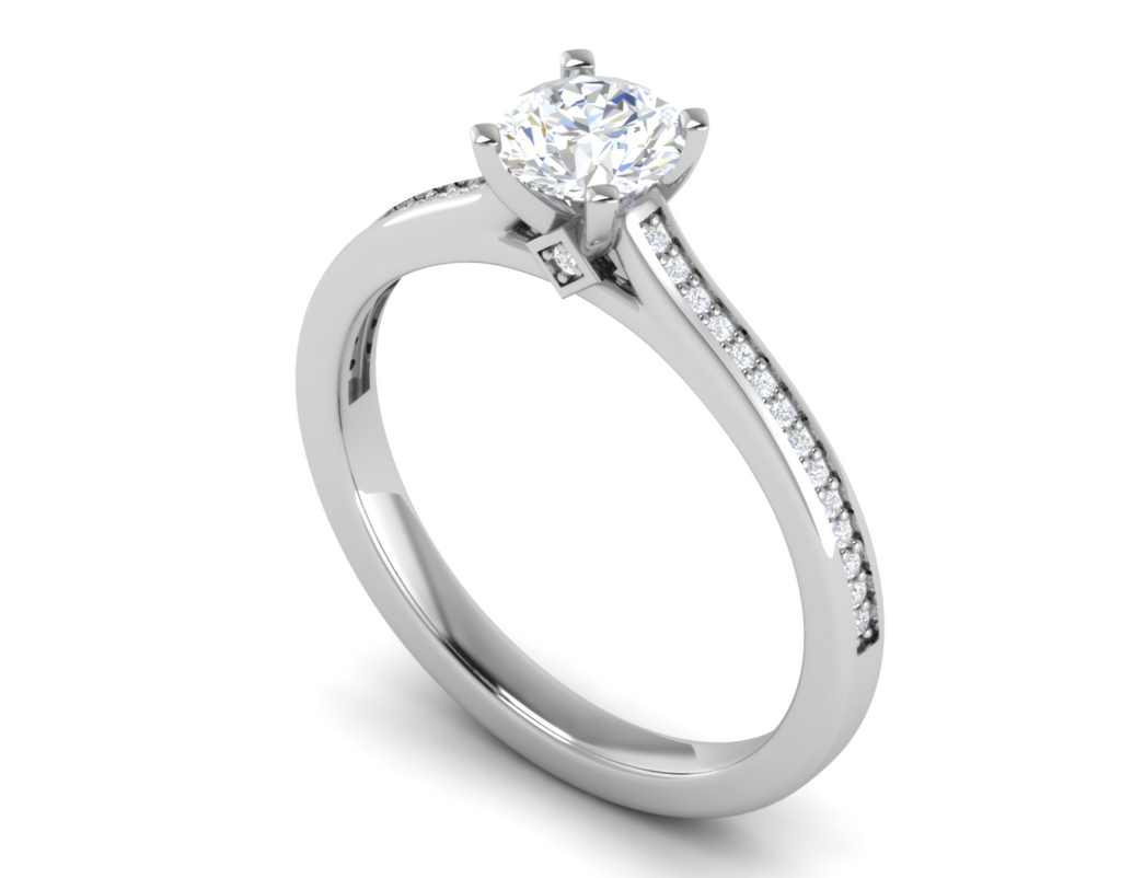 0.30 cts Pointer Solitaire Platinum Ring JL PT RC AS 229   Jewelove.US