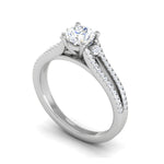 Load image into Gallery viewer, 0.30cts Diamond Split Shank Solitaire Platinum Ring JL PT M00245   Jewelove.US
