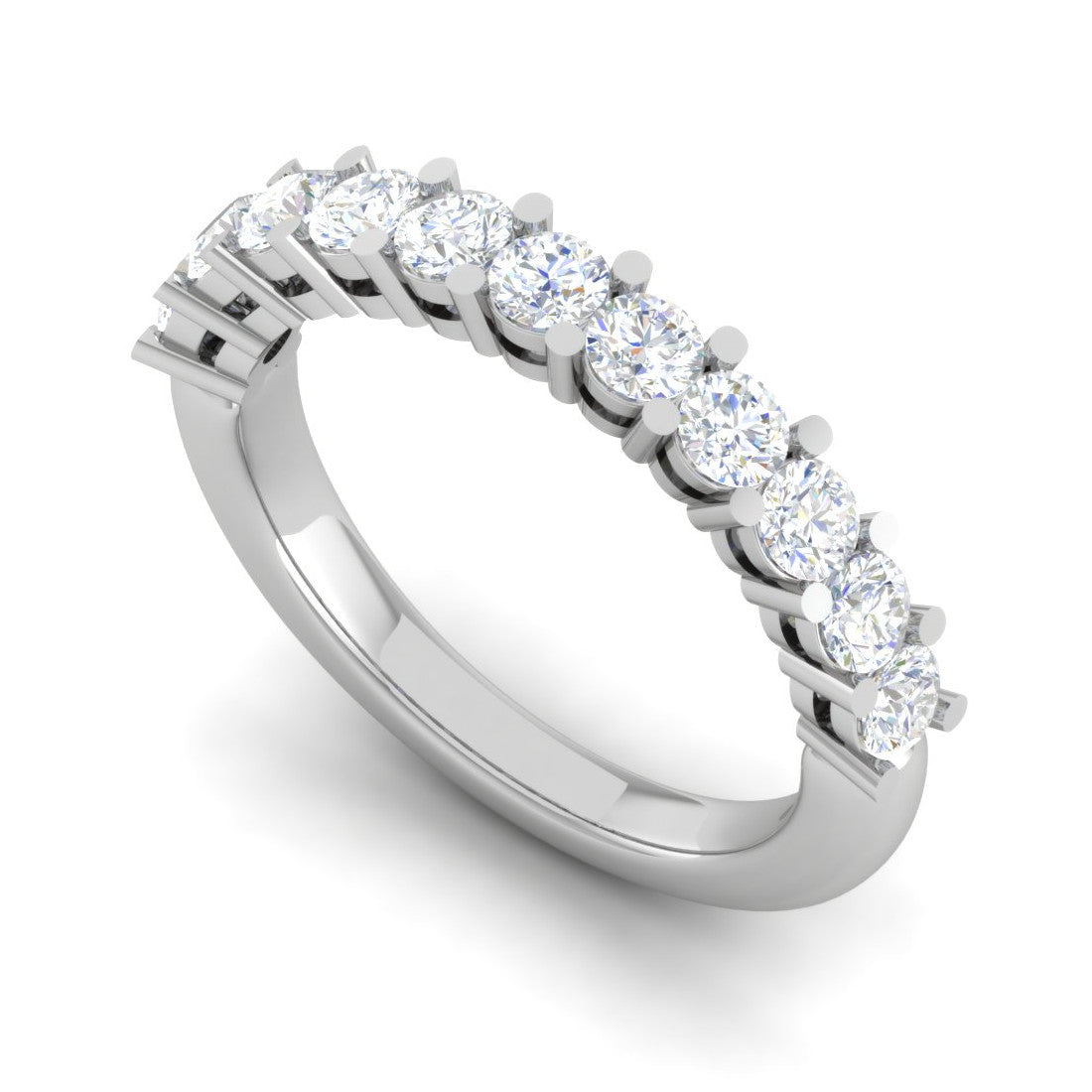 9 Pointer Platinum Diamond Ring for Women JL PT WB RD 110   Jewelove