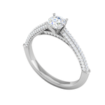 Load image into Gallery viewer, 0.30 cts Solitaire Diamond Split Shank Platinum Ring for Women JL PT RP RD 151   Jewelove
