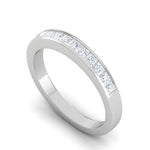Load image into Gallery viewer, 6 Pointer Half Eternity Platinum Princess cut Diamonds Ring for Women JL PT WB PR 142  GH-VVS Jewelove
