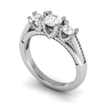 Load image into Gallery viewer, 0.50 cts Solitaire Diamond Split Shank Platinum Ring JL PT R3 RD 171   Jewelove.US
