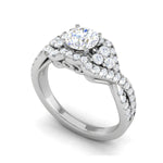 Load image into Gallery viewer, 0.30 cts Solitaire Designer Platinum Diamond Twisted Shank Ring JL PT PR RD 114   Jewelove.US
