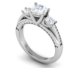 Load image into Gallery viewer, 1 Carat Solitaire Diamond Accents Platinum Ring JL PT R3 RD 139   Jewelove.US
